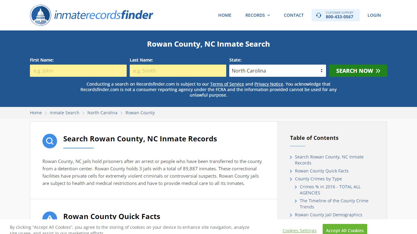 Rowan County, NC Inmate Lookup & Jail Records Online